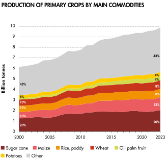 World production of primary crops by main commodities[44]