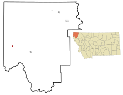 Location of Troy, Montana