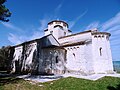 Church of Santa Maria di Portonovo, whose plan is a fusion of a Byzantine Greek cross and a Romanesque basilica
