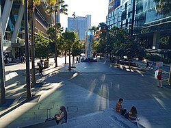 The eastern end of Parramatta Square, facing west