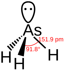 Skeletal formula of arsine