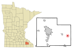 Location of Dover, Minnesota