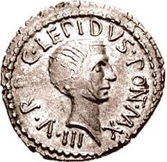 Coin with face and inscription