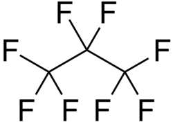 Structural formula of octafluoropropane