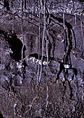 Tubular lava stalactites