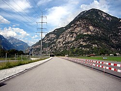 The Iragna tunnel of the Gotthard Base