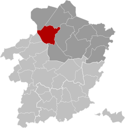 Location of Hechtel-Eksel in Limburg