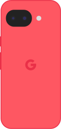 Diagram of a Pixel 10a smartphone in red.