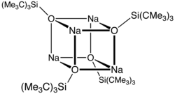 Stereo structural formula of tetrameric sodium silox