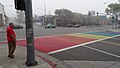 Rainbow crossing on Santa Monica Boulevard in West Hollywood, California (2016)[41][42]
