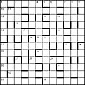 Barred grid where bold bars are used instead of shaded blocks to separate the words