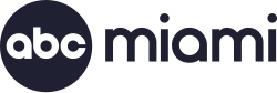 The American Broadcasting Company logo (a black circle with "abc" in the interior), with "miami" next to it, in the same typeface as "abc".