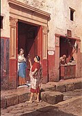 Façade of a 1st-century CE Roman domus in Pompeii, Italy