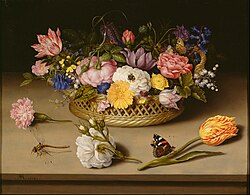 Ambrosius Bosschaert (1573–1621), Still-Life of Flowers (1614)