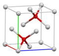 Silver(I) oxide structure in unit cell