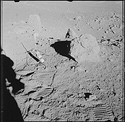 Many of the samples collected at Station 1 were collected from boulders in this photograph (AS17-136-20741)