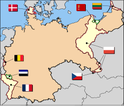 German territorial losses after the Treaty of Versailles