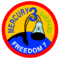 The circular patch depicts a Mercury capsule and a map of Florida, indicating the ballistic path of the capsule into the Atlantic Ocean. The words say: "Mercury 3 – Shepard – Freedom 7"