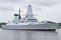 HMS Duncan with fully enclosed mainmast to reduce RCS (photographed in 2012)
