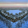 Perreault, Wilf- Heart in the Park, acrylic on canvas, 72 in × 72+1⁄2 in (1,830 mm × 1,840 mm), 2009