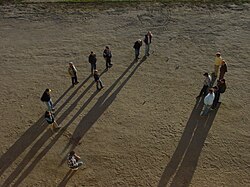 Playing pétanque in the late afternoon at Aigues-Mortes