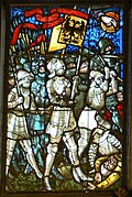 The Reichssturmfahne in a stained glass window in Bern Minster, c. 1450