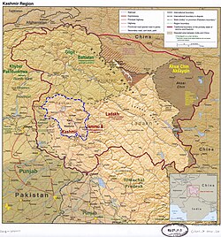 Budgam district is in Jammu and Kashmir in the Kashmir region[1] It is in the Kashmir division (bordered in neon blue).