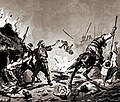 Bashi-bazouks' atrocities in Ottoman Bulgaria. Unknown author, (1877).