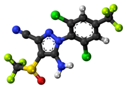 3D chemical structure of fipronil