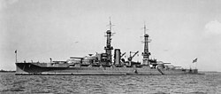 Hyperboloid mast towers were on the USS Arizona, underway circa 1917–1929, prior to refitting in 1929.