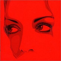 A red-tinted close-up of a woman's face