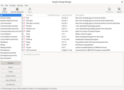 Synaptic Package Manager on Debian Trixie