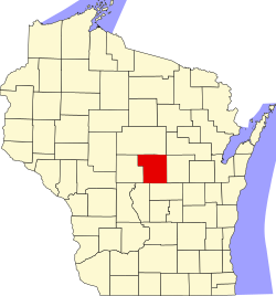 Location of Portage County, Wisconsin