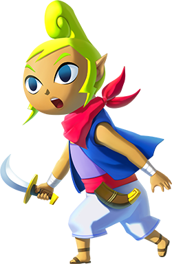 Artwork of Tetra wearing a pirate costume and wielding a cutlass