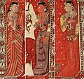 Women dressed in ravike/choli, ca. 1640–50