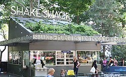 The Shake Shack stand that was added to the park in 2004