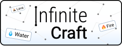 The words "Infinite Craft" are in front of a white background with connected grey dots.