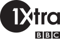 BBC Radio 1Xtra logo from its 16 August 2002 launch until 20 August 2007, known as "BBC 1Xtra".