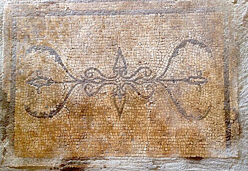 Mosaic from door threshold