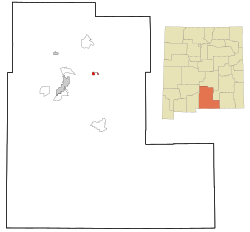 Location of Cloudcroft, New Mexico