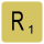 Scrabble tile for "R"