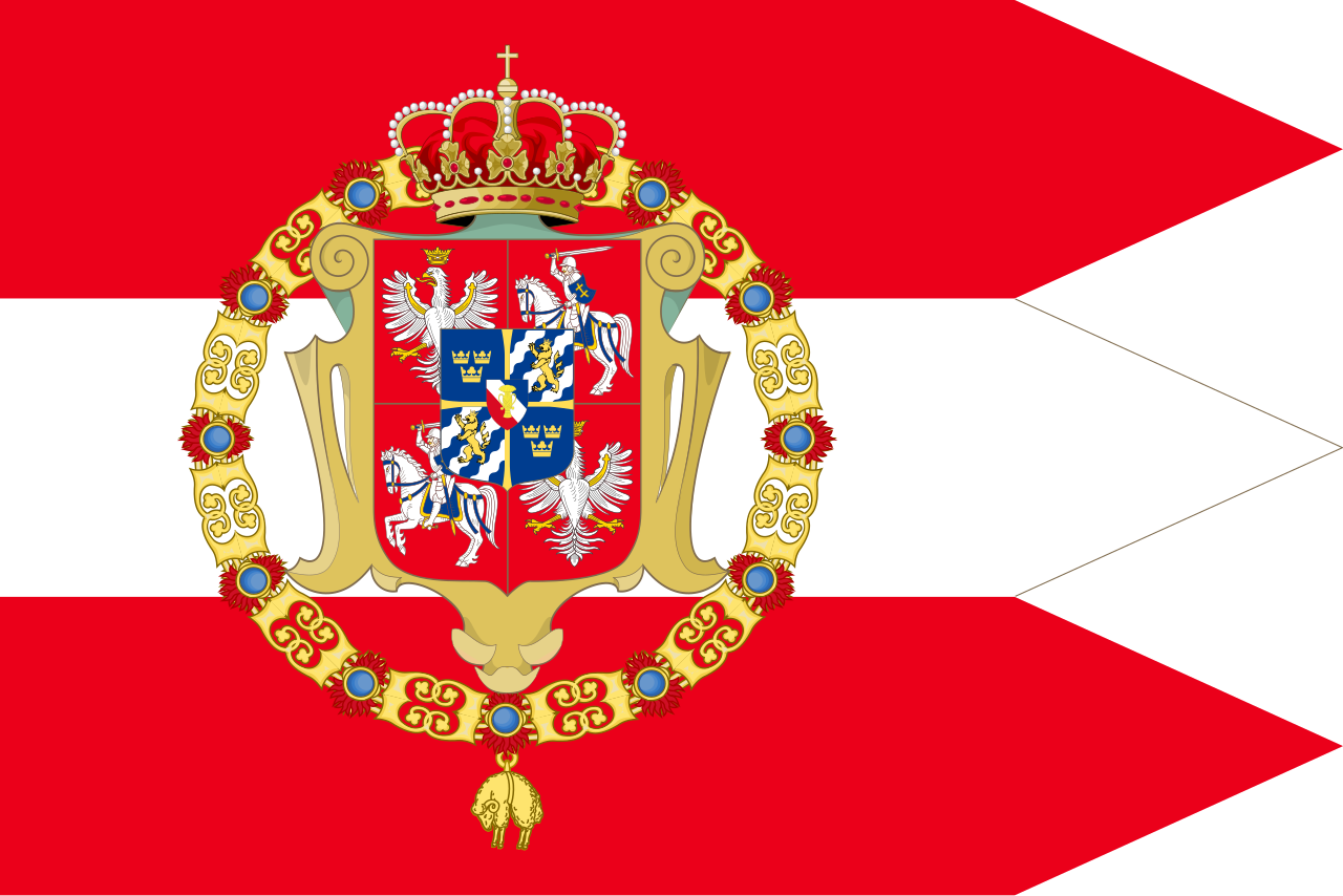 Chorągiew królewska króla Zygmunta III Wazy.svg