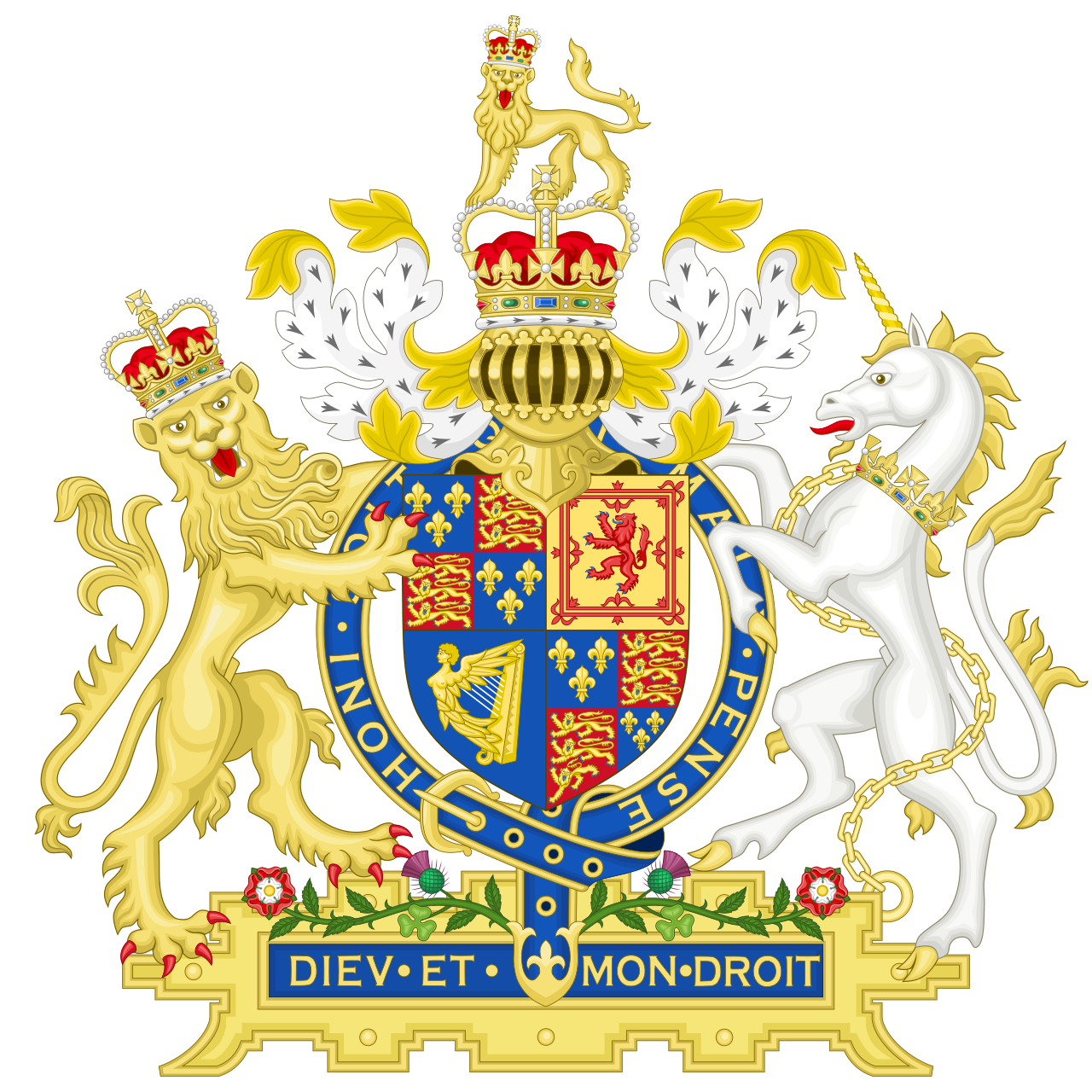 Coat of Arms of England (1660-1689).svg