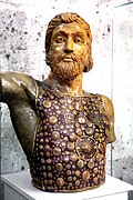 Armenian soldier from Lchashen, 15-14th centuries BC. Reconstructed by Prof. A. D. Tchagharian in Sardarabat Museum