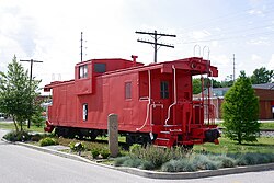 The Illinois Central Railroad Downtown Caboose