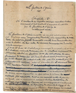 First page of the Phantom of the Opera manuscript