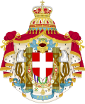Greater coat of arms of Italy of 1929–1943, during the Fascist era, bearing the fasces