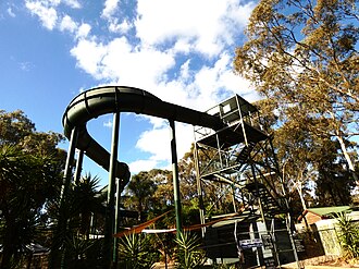 Water slide at Jackass Flat, May 2026