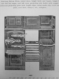 British-style Kitchen range by Fred Verity & Sons, 1890s