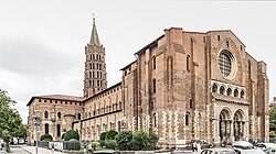 Saint-Sernin's Basilica's chevet, Toulouse, which is the largest Romanesque church in Europe